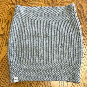 Ugg Gray & Silver Knit Snood, Ugg Neck Warmer, One Size